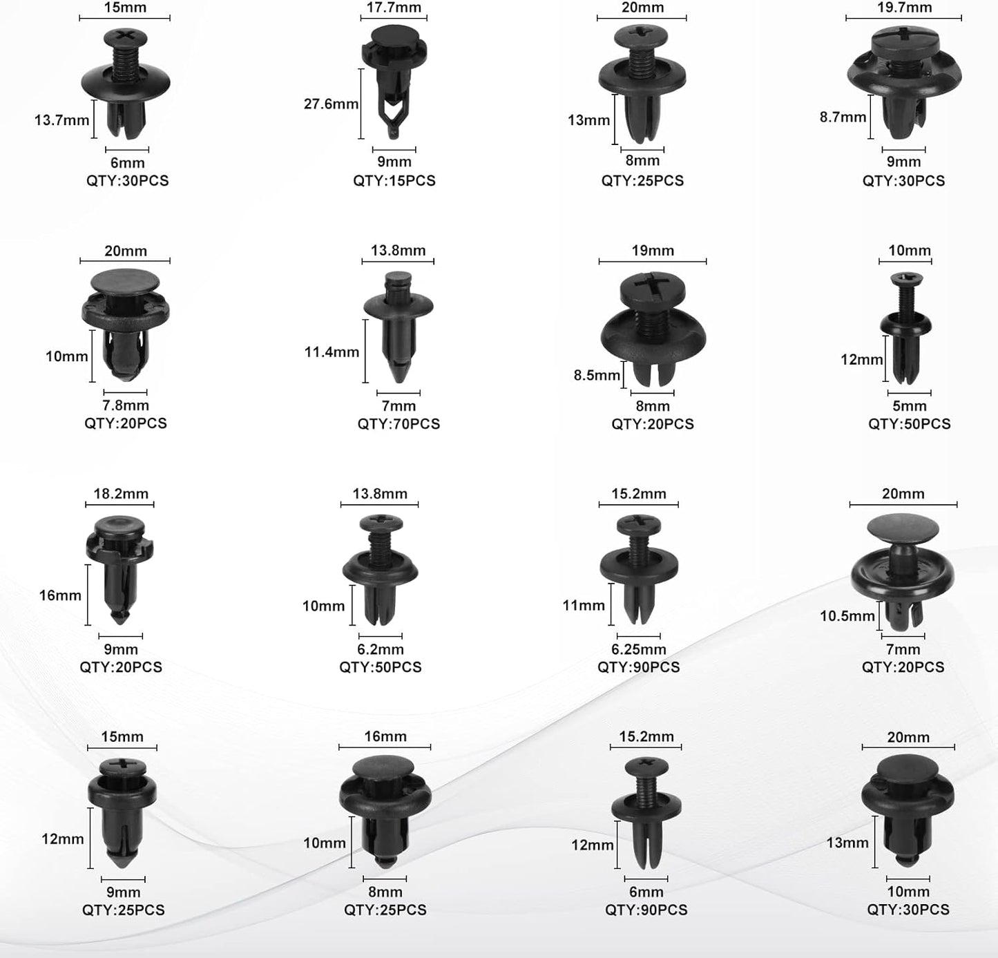 Kit Universal de Clips para Autos – Repara Fácil, Ahorra Más 🚗💥