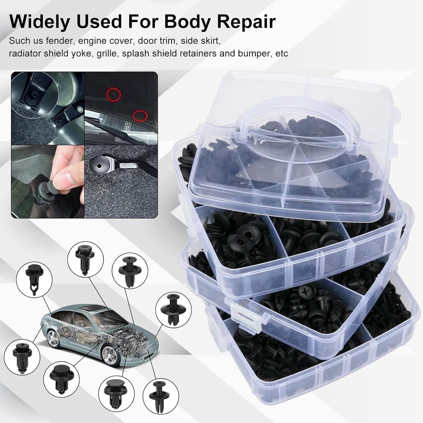Kit Universal de Clips para Autos – Repara Fácil, Ahorra Más 🚗💥