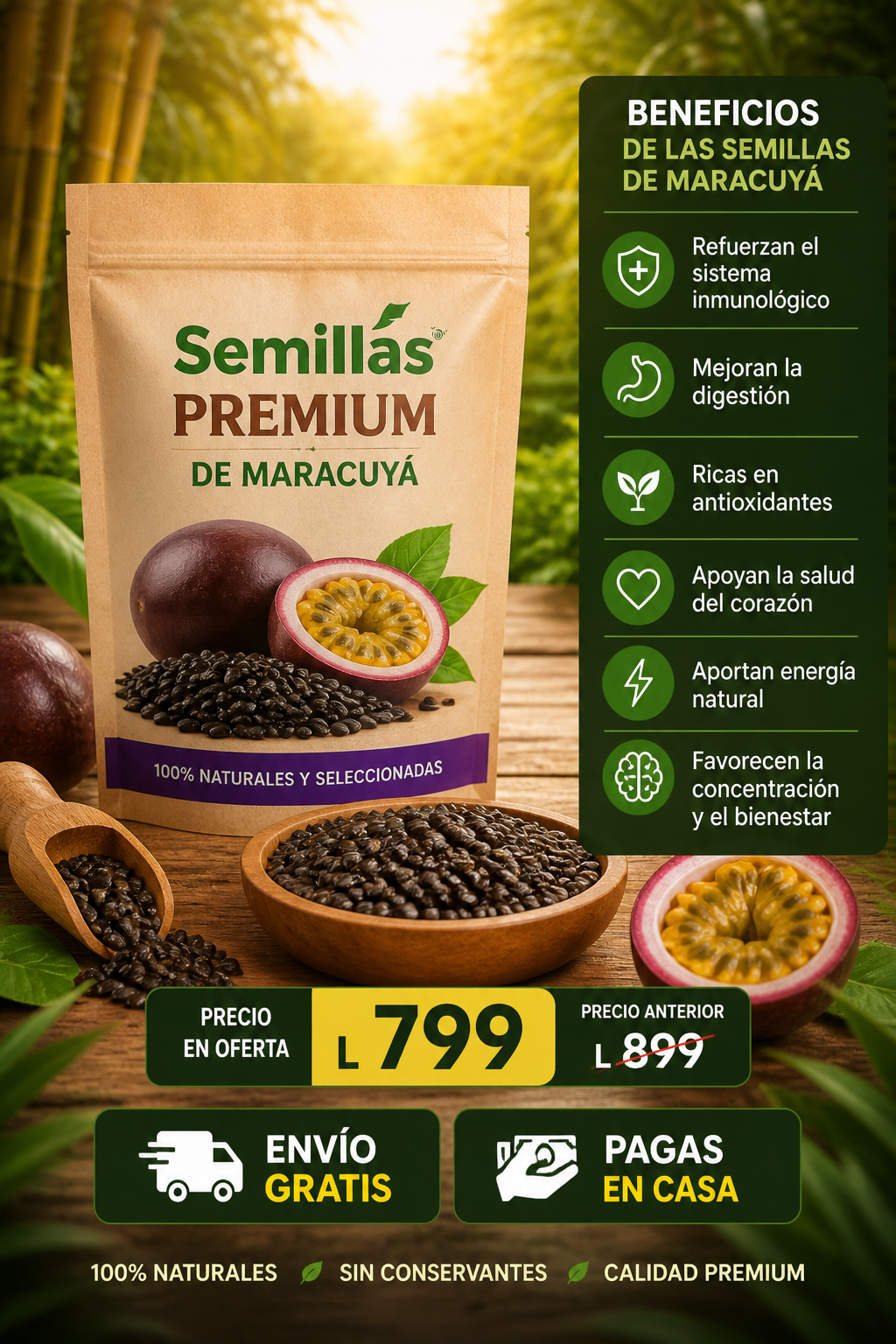 Semillas Pemiun de Maracuyá Dulce