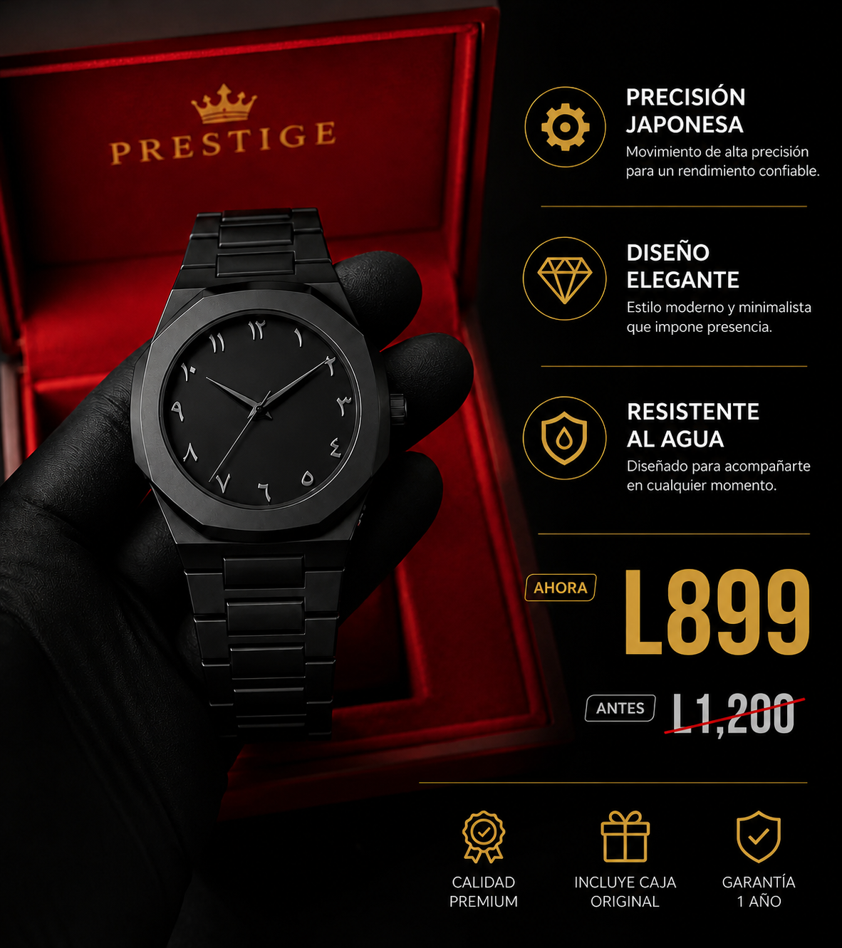 BLACK PHANTOM™ — El reloj que impone respeto sin decir una palabra