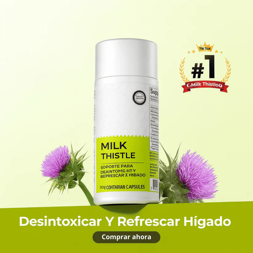 Milk Thisle Detox Hepático & Limpieza de Colon Soporte Natural para la Salud del Hígado con Raíz de Kudzu, Cúrcuma, Inositol, Metionina, Vitamina C