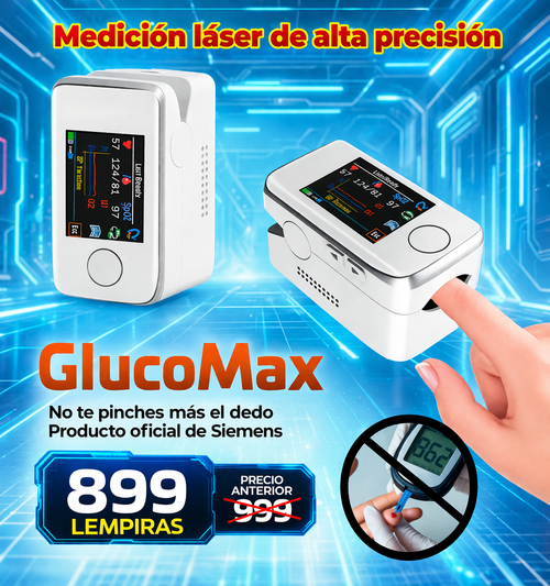 GLUCOMAX Medidor de glucosa láser indoloro - ENVÍO GRATIS