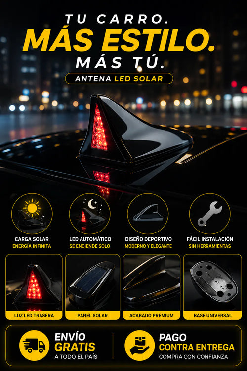 ANTENA SOLAR ALETA DE TIBURON PARA TU COCHE