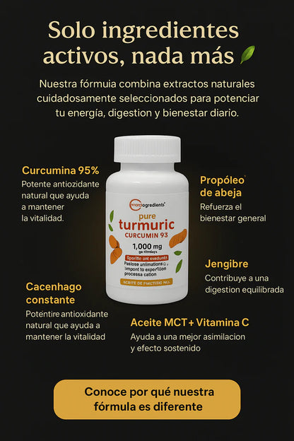 Cúrcuma + Curcumina 97% Original / Alivio Natural en Cápsulas LABORATORIO EE.UU. ⭐️⭐️⭐️⭐️⭐️